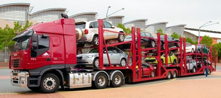 3 axle car transport truck trailer, vehicle car carrier semi trailer for auto transportation