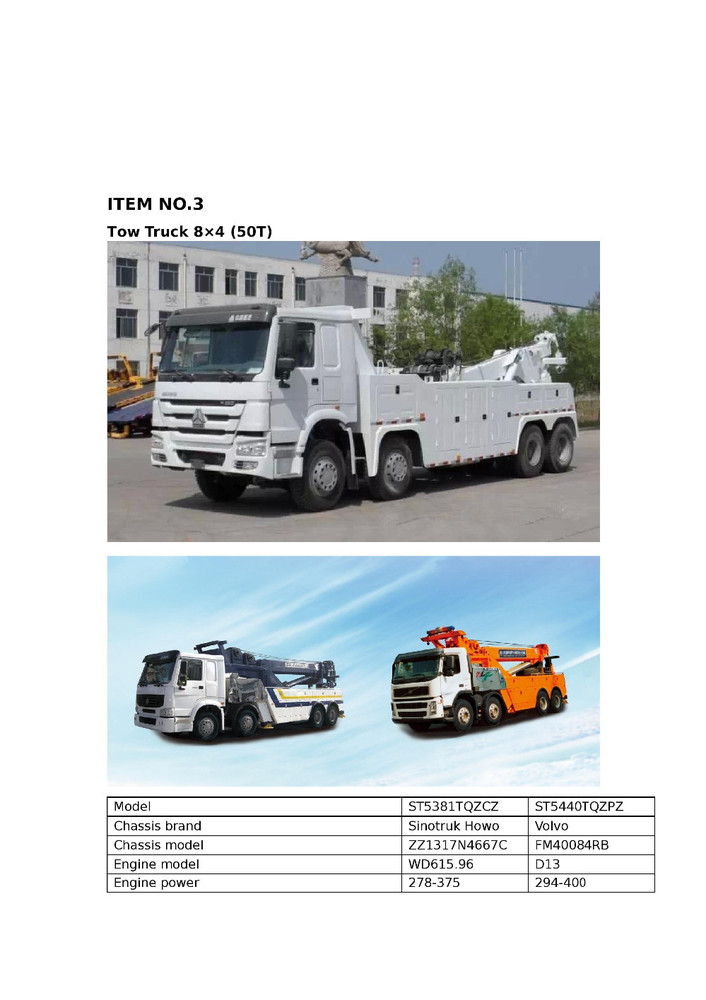 tow truck & wrecker truck in various combinations