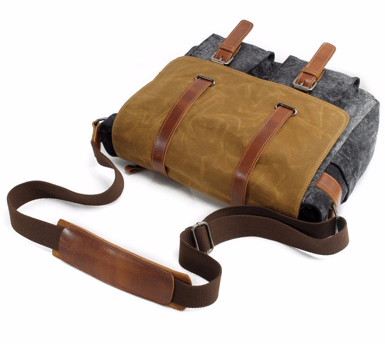 waxed canvas DSLR camera messenger bag (11).jpg