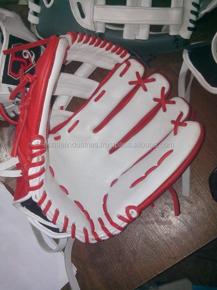 4種類の色良い品質大人野球手袋/イエロー野球手袋キップ革仕入れ・メーカー・工場