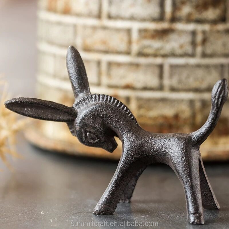 Wholesale Natural Cast Iron Metal Little Donkey Animal Figurines Buy