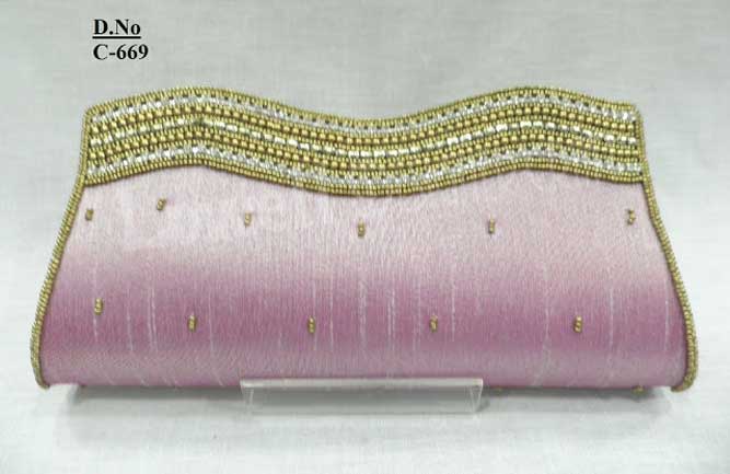 金色のビーズワーク手クラッチの財布仕入れ・メーカー・工場