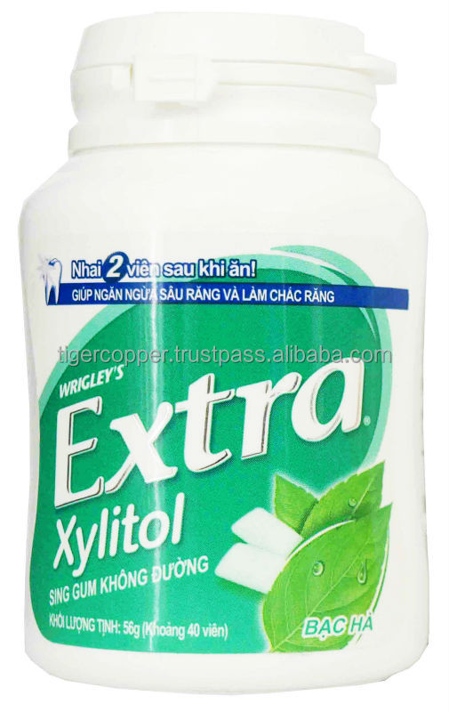 EXTRA XYLITOL STRAWBERRY GUM JAR 56G/WRIGLEYS CHEWING GUM/SUGAR FREE XYLITOL GUM