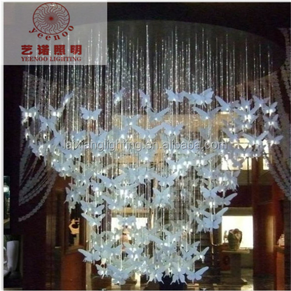 Fancy Chandeliers For Hotel Lobby Decor Led Ceiling Light Fiber Light Butterfly Buy Fancy Chandelier Fiber Light Butterfly Led Ceiling Light Product