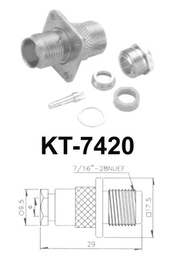 (kt- 7420) tncメスrf同軸コネクタtncパネルクランプ仕入れ・メーカー・工場