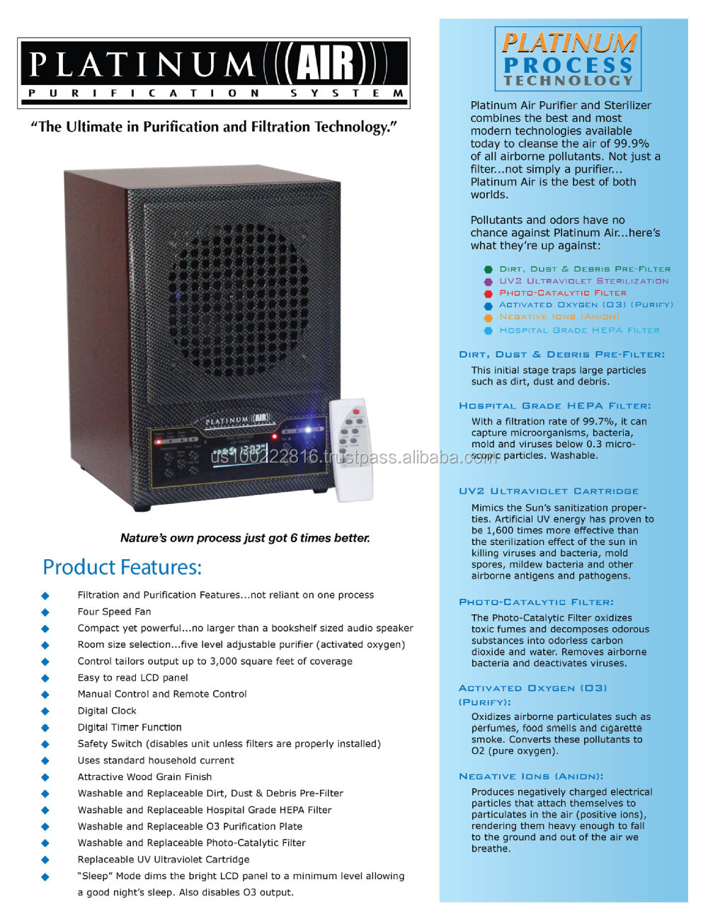 Platinum Air Purifier 2.0 - Buy Platinum Air Purifier 2.0 Product on