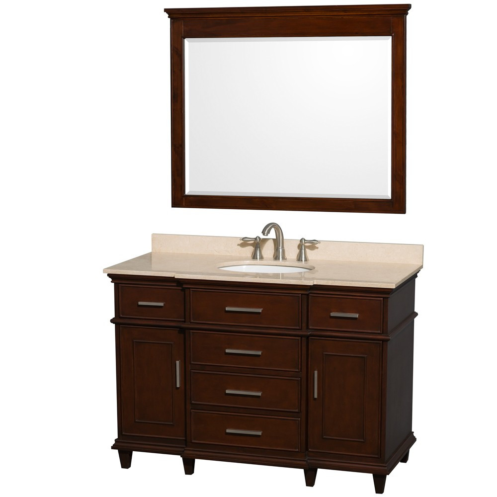 48 Inch Shaker Style Mdf Cupboard 3 Drawers Makeup Bathroom Vanity