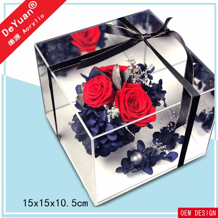 Wholesale Mirror Flower Box With Lid Acrylic Buy Wholesale Acrylic