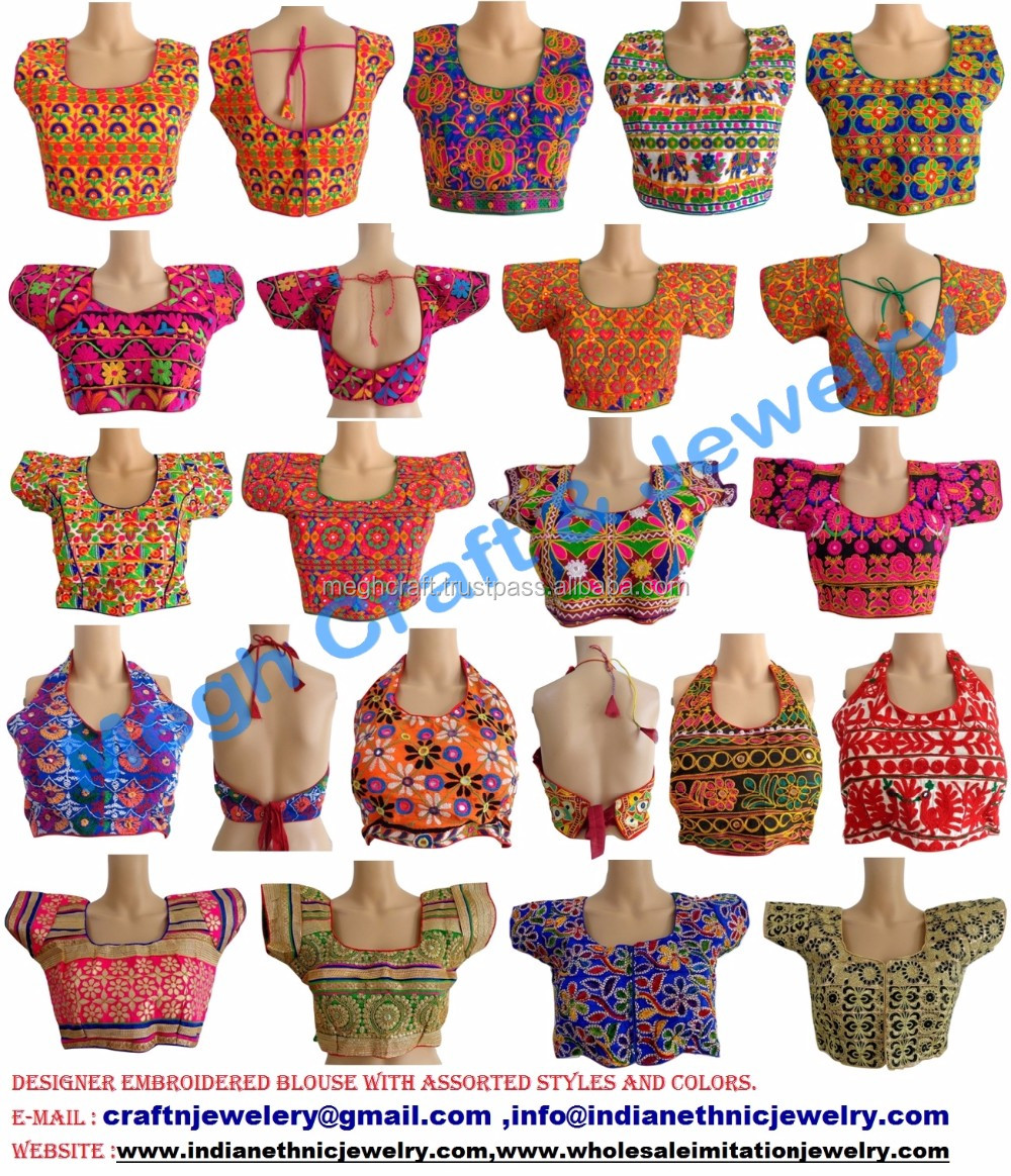 Wholesale Ready Made Blouseindian Kutch Embroidered Blouse Fashion