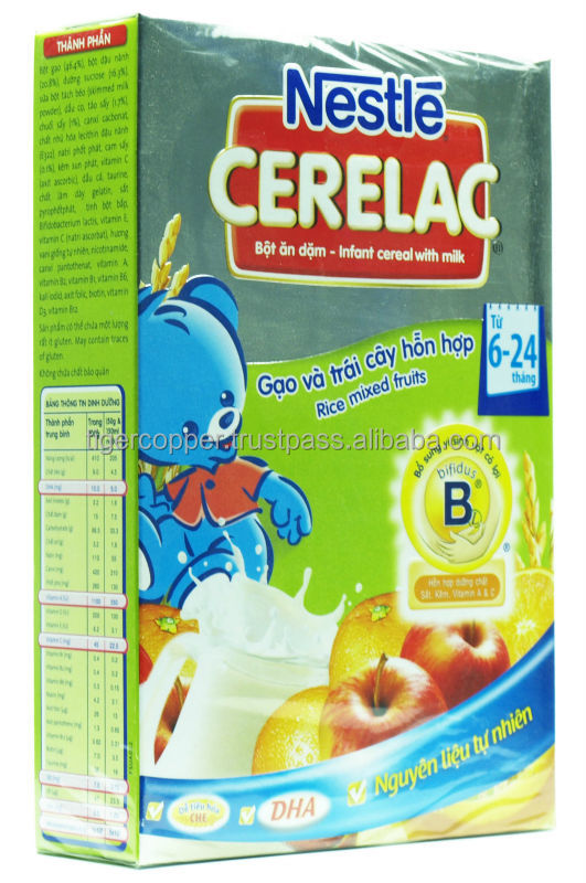 NESTLE CERELAC RICE MIXED FRUITS INFANT CEREAL WITH MILK BOX 200G