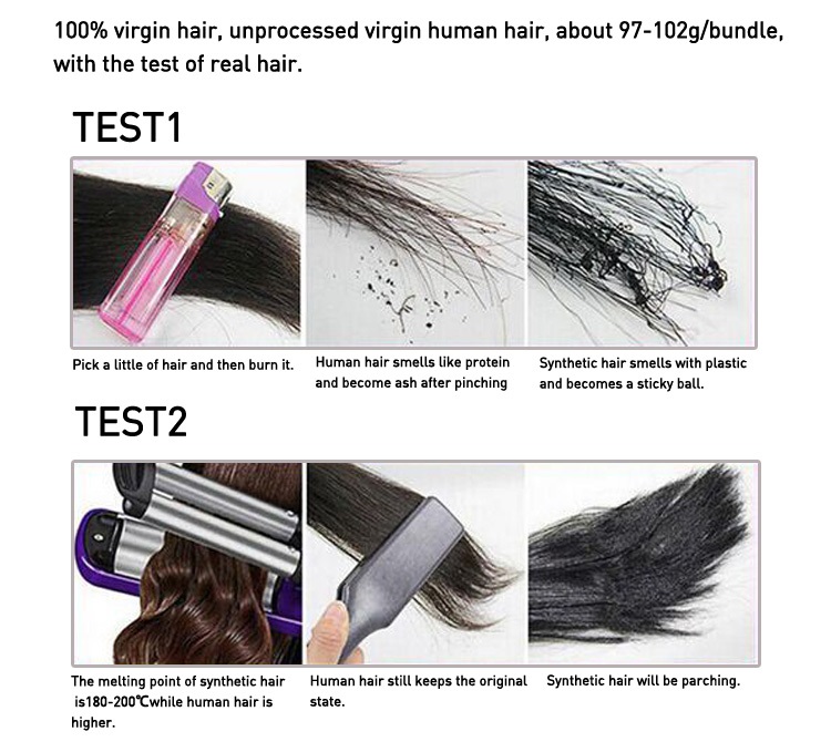 3-100 human unprocessed virgin hair