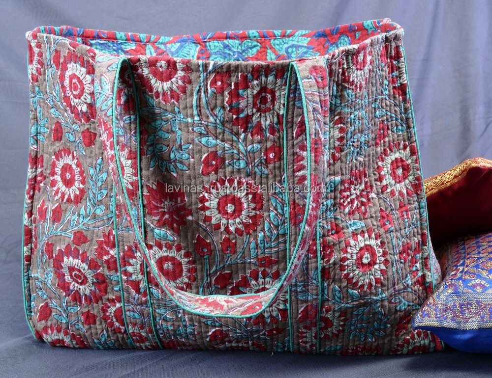 Block Print Bags - Hand Block Printed Cotton Hand Bag