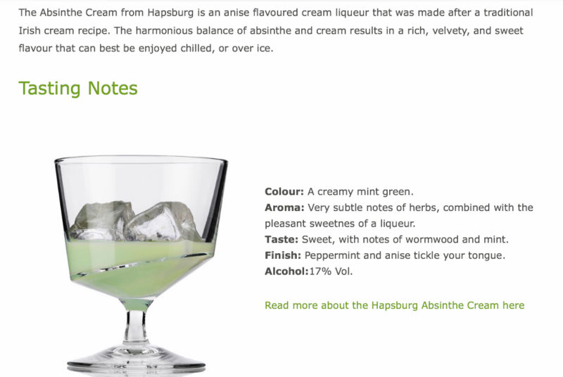 Hapsburg Absinthe Cream Liqueur