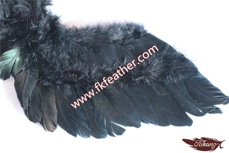 wholesale products black goose feather small angel wings for
