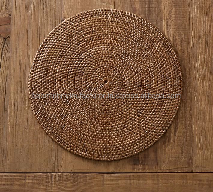 Round Rattan Placemat,Honey Color Buy Rattan Placemat,Round Placemat