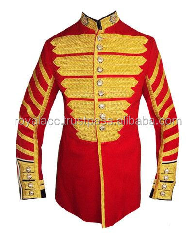 Source tactical Royal jacket RMLI tunic UK marching band uniform red wool  high quality custom officer coat with trouser on m.