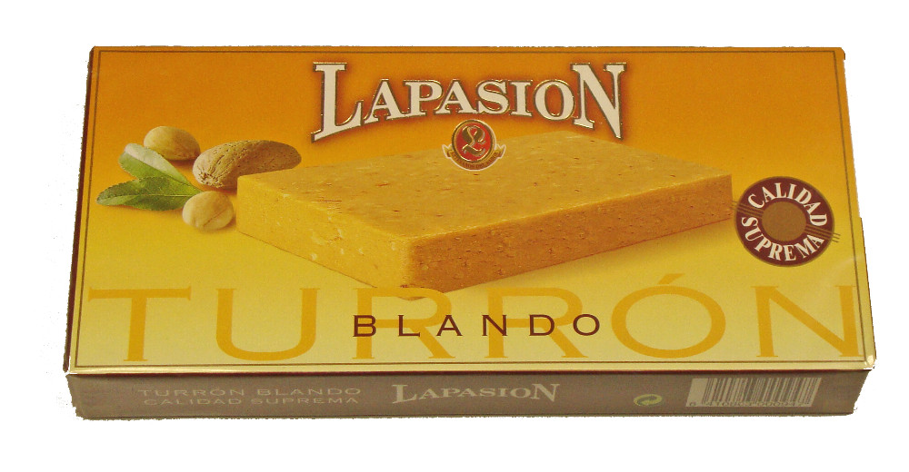 spanish soft nougat with oil, sugar, honey and almonds ideal for